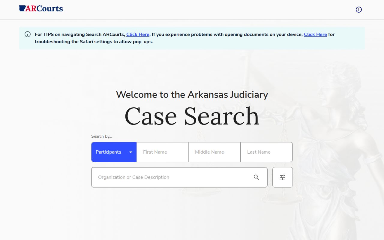 Jackson County criminal court record search in Search ARCourts